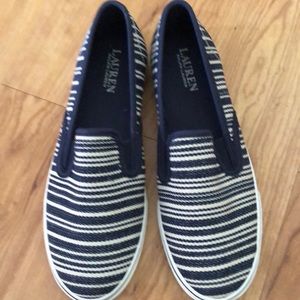 Ralph Lauren Shoes - New Navystripesize 8 b Ralph Lauren Slip on shoe Ralph Lauren Shoes - New Navystripesize 8 b Ralph Lauren Slip on shoe
